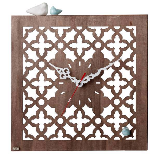 ساعت دیواری چوک طرح جوجه سفالی، Chook Pottery Bird Wall Clock