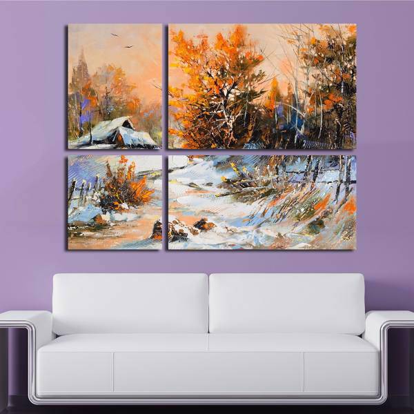 تابلوی دیواری 4 تکه بارمان مدل TA710، Barman TA710 Tableau 4 Pcs