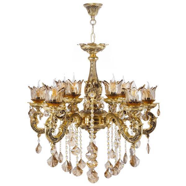 لوستر چشمه نور12شعله کد M3506/6G، Cheshmeh Noor M3506/6G Twelve Flames Chandelier