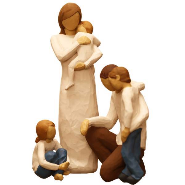 مجسمه امین کامپوزیت مدل Family Grouping کد 515 بسته 3 عددی، Amin Composite Family Grouping 515 Statue Pack Of 3