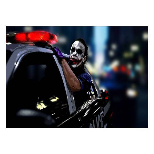 تابلو شاسی ونسونی طرح Joker Enjoys Backseat of Police سایز 50 × 70، Wensoni Joker Enjoys Backseat of Police Chassis Size 50 x 70