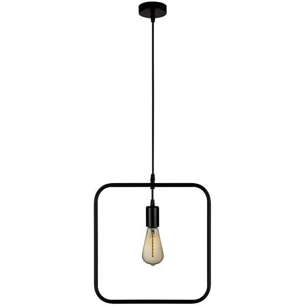 لوستر چشمه نور 1 شعله کد 3310/1H-BK همراه با لامپ ادیسون، Cheshmeh Noor 3310/1H-BK One Flame Chandelier