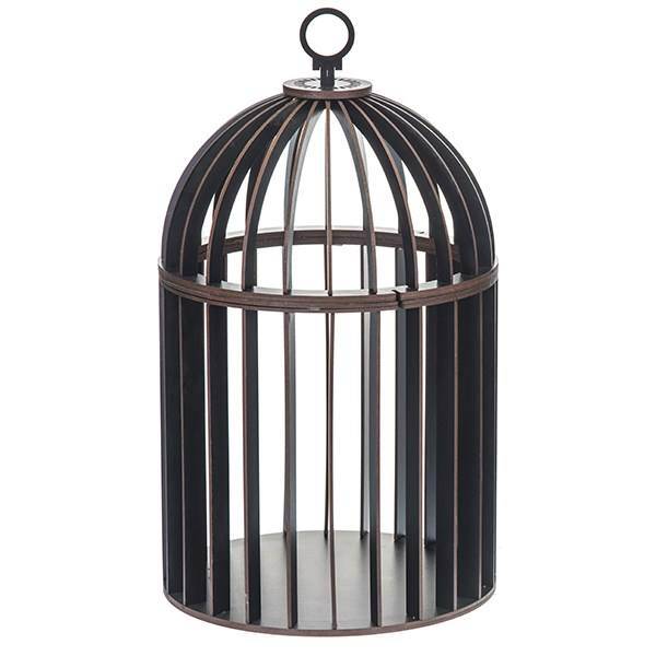 قفس چوبی تزئینی مشکی کد 200919، Black Wooden Cage 200919