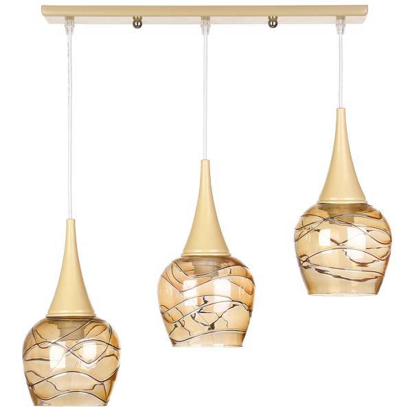 چراغ آویز چشمه نور 3 شعله کدG550/3H-CR، Cheshmeh Noor G550/3H-CR Three Flame Hanging Lamp