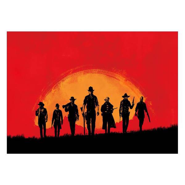 تابلو شاسی ونسونی طرح Red Dead Redemption سایز 50x70 سانتی متر، Wensoni Red Dead Redemption Chassis Size 50 x 70cm