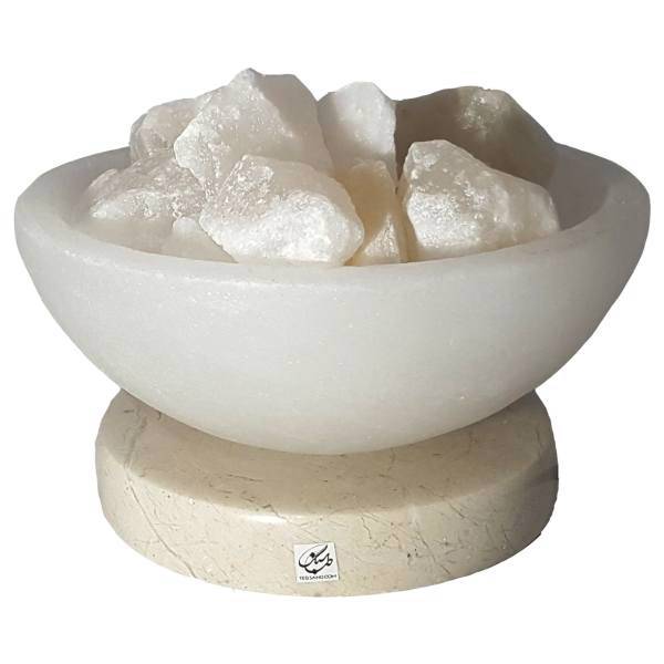 آباژور سنگ نمک طب سنگ طرح کاسه کد TA-50106، Tebsang Bowl TA-50106 Salt Stone Lamp