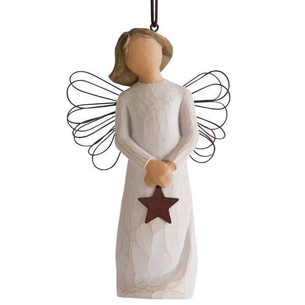 مجسمه ویلو تری مدل فرشته روشنایی، Willow Tree Angel Of Light Ornament 27276 Statue