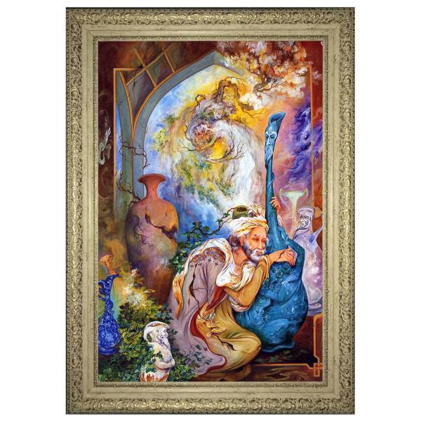 تابلو گالری هنری پیکاسو طرح مینیاتور اثر استاد فرشچیان کد 0123