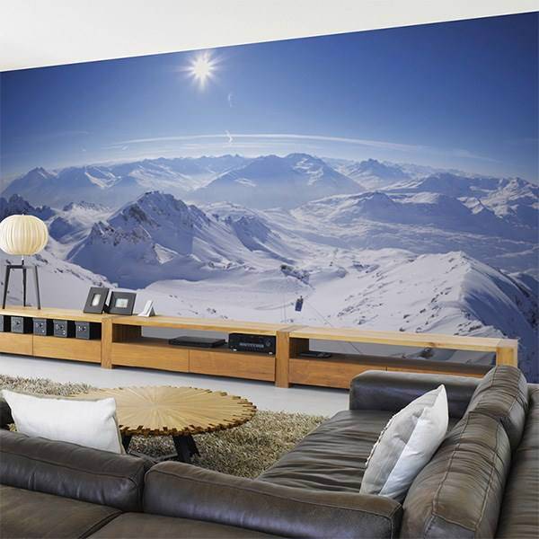 کاغذ دیواری 1وال مدل چشم انداز کوه، 1Wall Giant Mural Mountain Scene Wallpaper