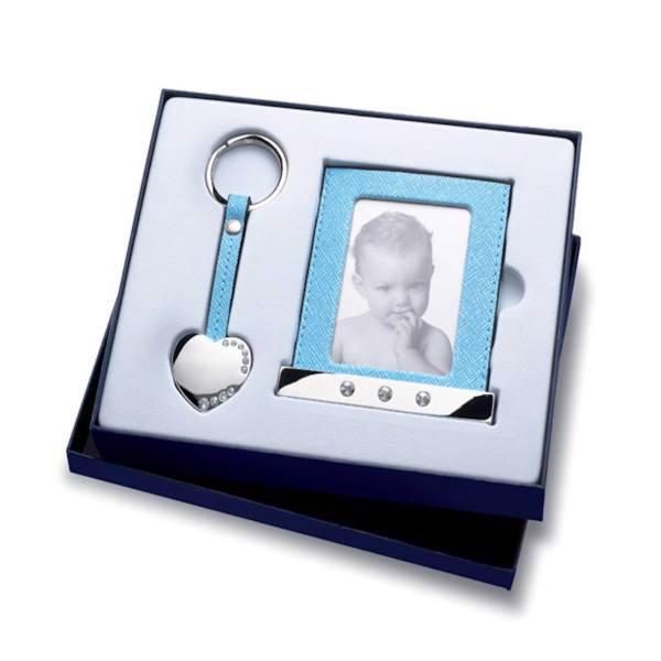 ست قاب عکس و جاکلیدی 6903، Gift Set Picture blue