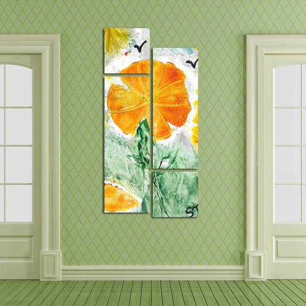 تابلو 4 تکه دیواری آفتاب مدل TA2401