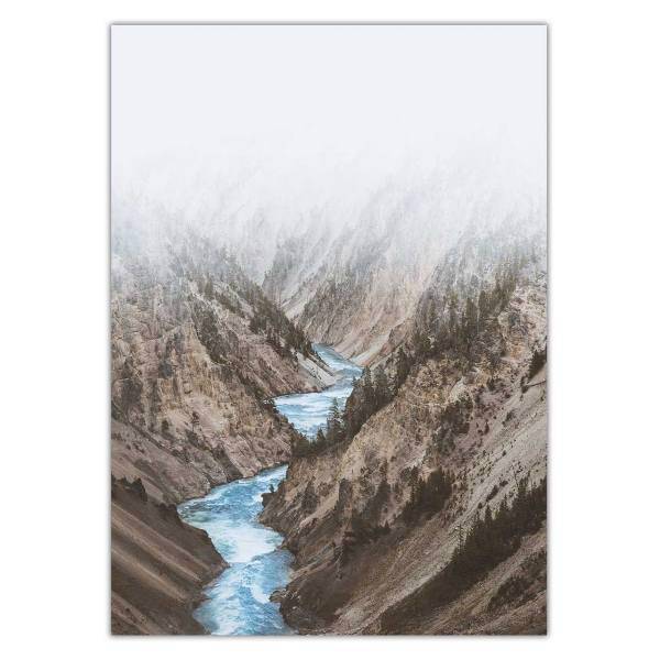 تابلو شاسی ونسونی طرح Stream Valley سایز 50x70 سانتی متر، Wensoni Stream Valley Chassis Size 50 x 70 Cm