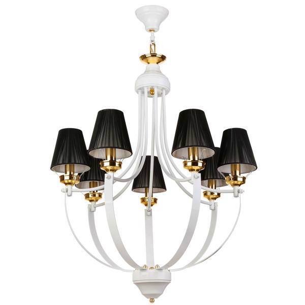 لوستر چشمه نور 7 شعله کد N3603/7GWT-S، Cheshmeh Noor N3603/7GWT-F Seven Flames Chandelier