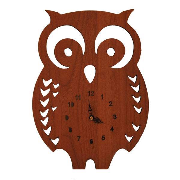 ساعت دیواری گالری چوب و کمان مدل Owl