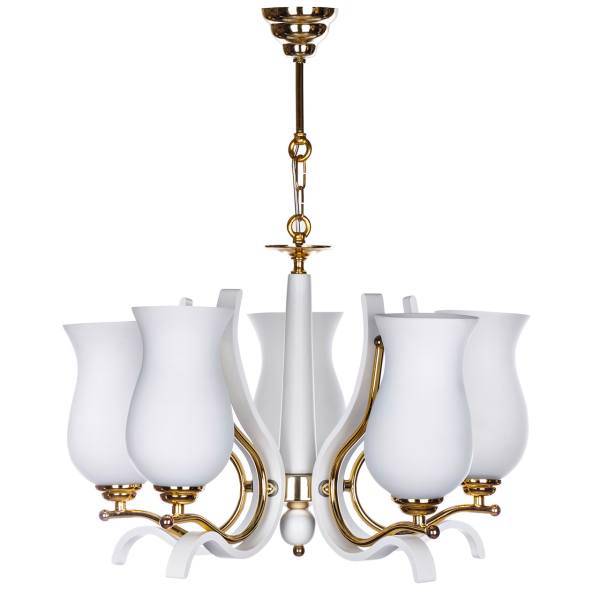 لوستر چشمه نور 5 شعله کد 828GWT، Cheshmeh Noor Five Branches 828GWT Chandelier