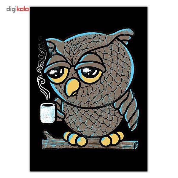 تابلوی ونسونی طرح Owl I want is Coffee سایز 50x70، Wensoni Owl I want is Coffee Chassis 50x70