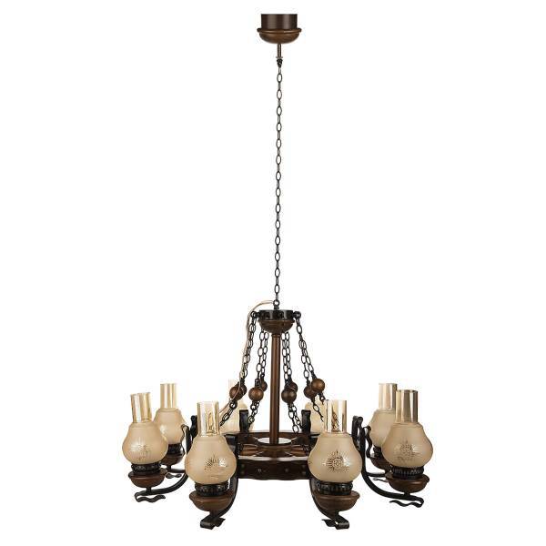 لوستر دارکار مدل ویل 8 شعله کد 221، Darkar 221 Wheel Eight Branches Chandelier