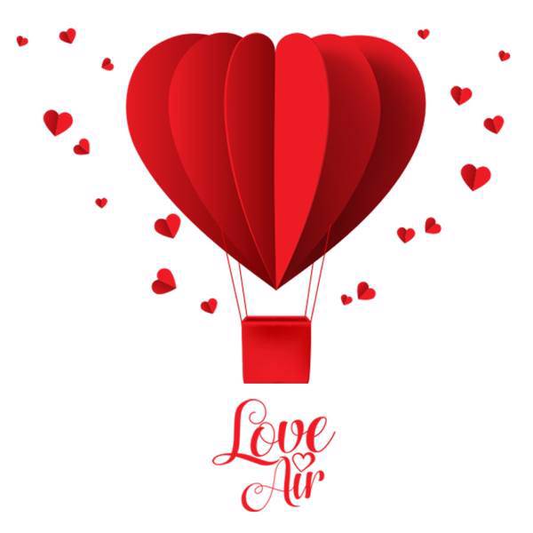 استیکر دیواری سه بعدی ژیوار طرح بالن عشق، Zhivar Love Balloon 3D Wall Sticker