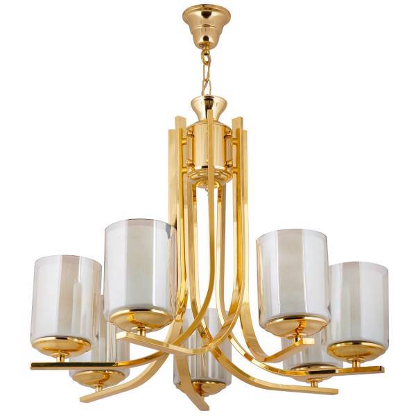 لوستر چشمه نور 7 شعله کد A2204/7G، Cheshmeh Noor A2204/7G Seven Flames Chandelier