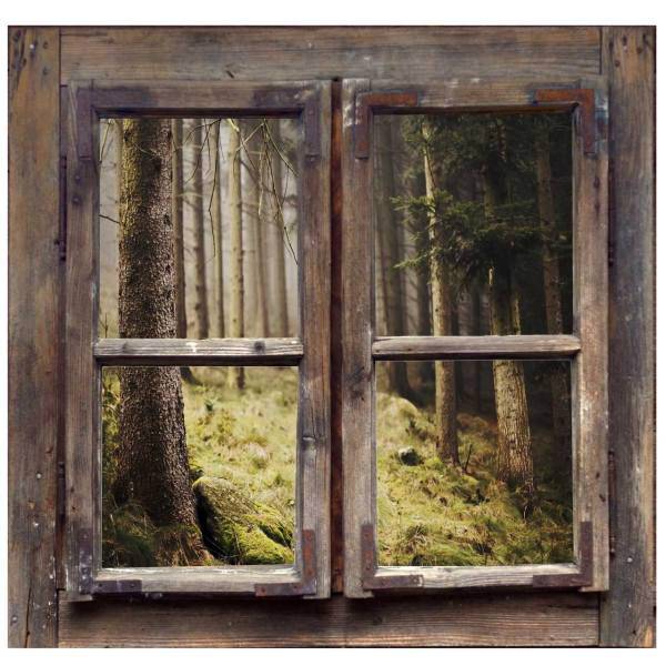 استیکر سه بعدی سالسو طرح جنگل خاموش، Salso Silent Forest 3D Virtual Window