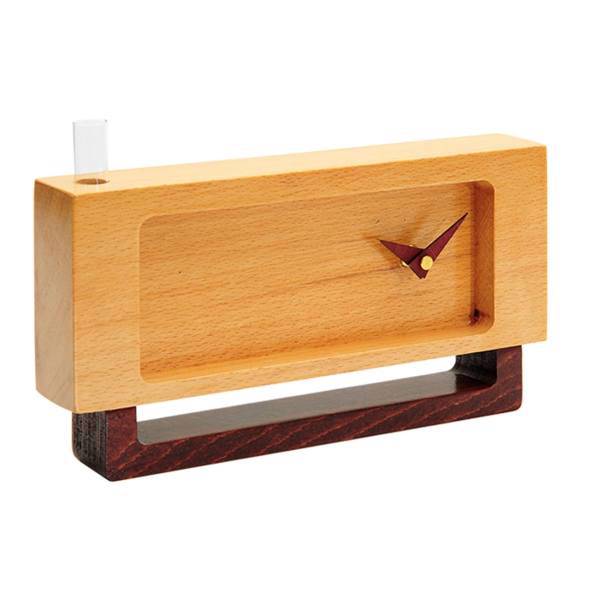 ساعت رومیزی پلاس مدل WD-002، Plus Beech wood clock WD-002