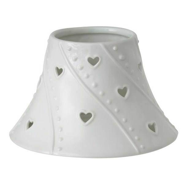 جاشمعی ینکی کندل مدل آباژور قلبی، Yankee Candle White Heart Shade Candle Holder