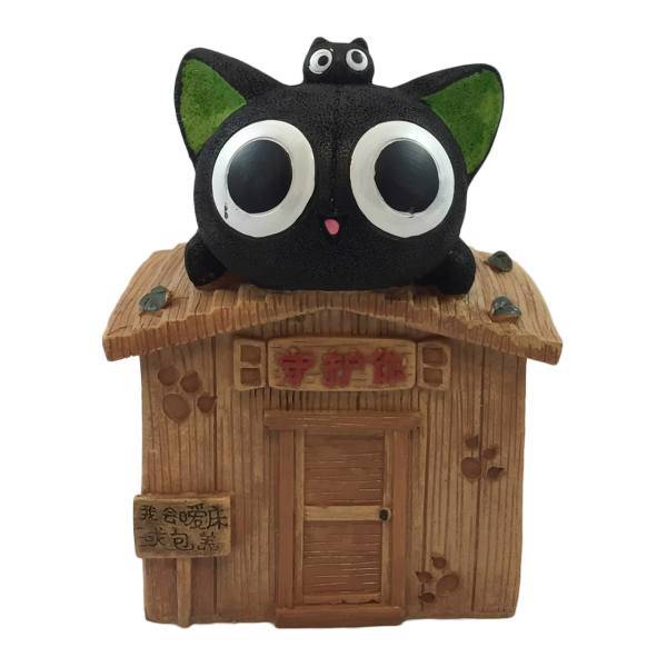 مجسمه طرح گربه روی کلبه کد 13-877