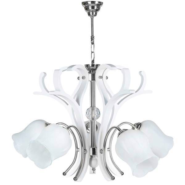 لوستر چشمه نور 5 شعله کد A832/5-WT، Cheshmeh Noor A832/5-WT Five Branches Chandelier