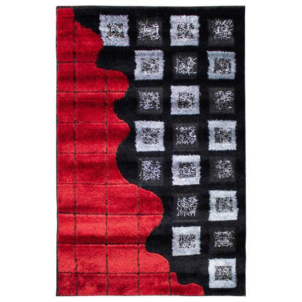 فرش ماشینی استقلال طرح شگی کد 020 زمینه مشکی