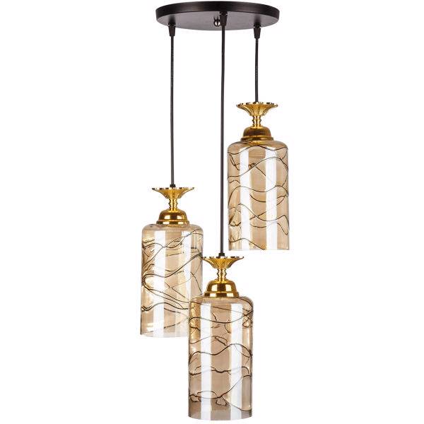 چراغ آویز چشمه نور کد G591/3H، Cheshmeh Noor G591/3H Three Flame Hanging Lamp