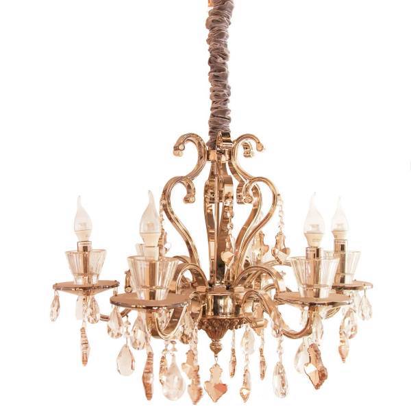 لوستر مجلل 6 شعله کد6/ 73619، Mojalal73619 /6 six Flames Chandelier