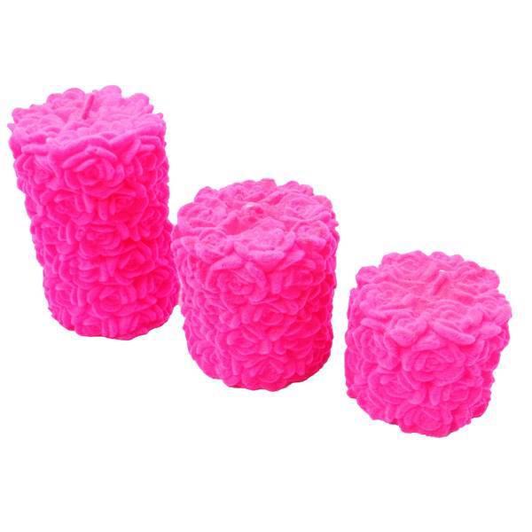 شمع ایرسا مدل Rose مجموعه 3 عددی