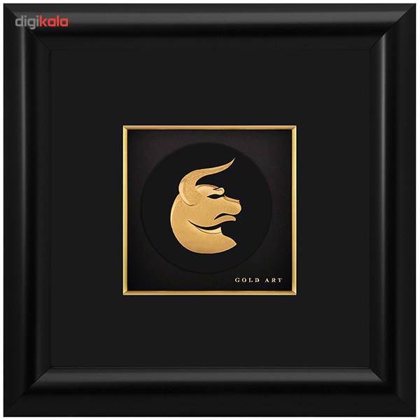 تابلوی طلاکوب زرسام طرح ماه اردیبهشت سایز 25 × 25 سانتی متر، Zarsam Taurus Golden Tableau Size 25 x 25 cm