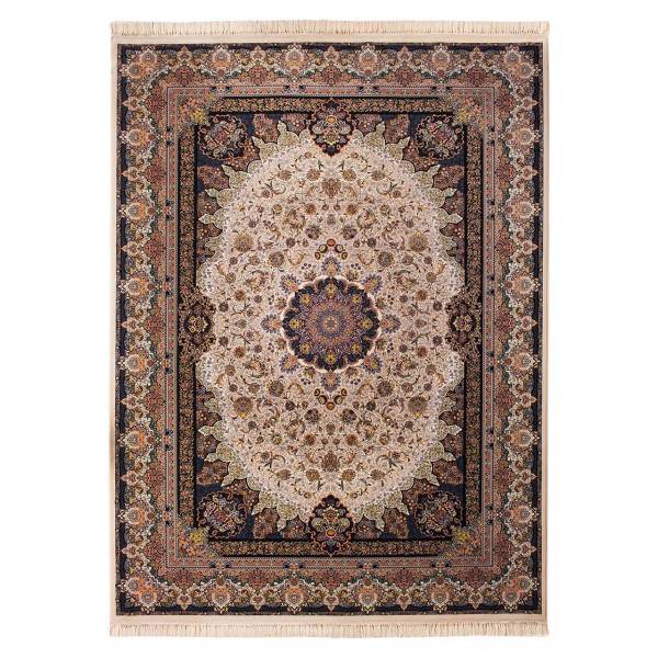 فرش ماشینی بزرگمهر طرح اصفهان کد FR125 زمینه کرم
