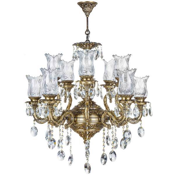 لوستر چشمه نور 12 شعله کد M3561/6_6_A، Cheshmeh Noor M3561/6_6_A Twelve Flames Chandelier