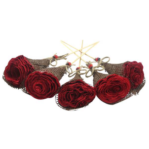 گل مصنوعی کوه شاپ مدل گل کنفی کد D139 - A030 مجموعه 5 عددی