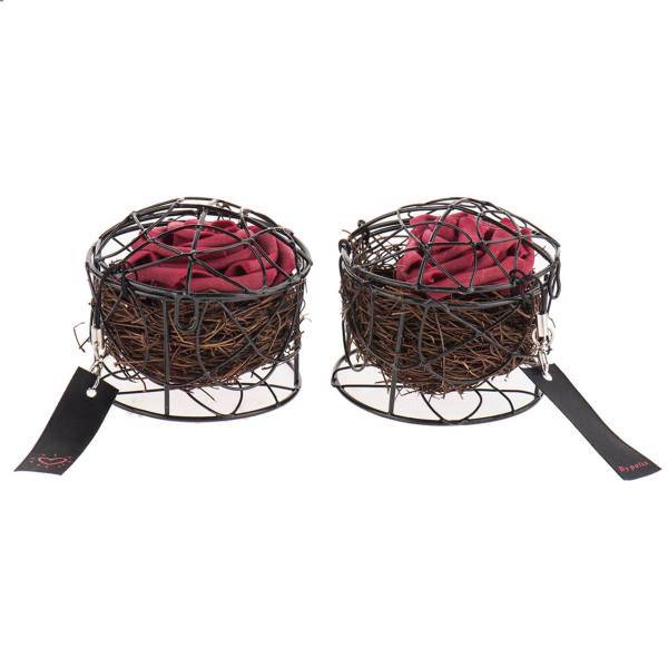 آشیانه گل داخل قفس دکوری پالیز مدل 10263، Paliz Nest Flower 10263 Decorative