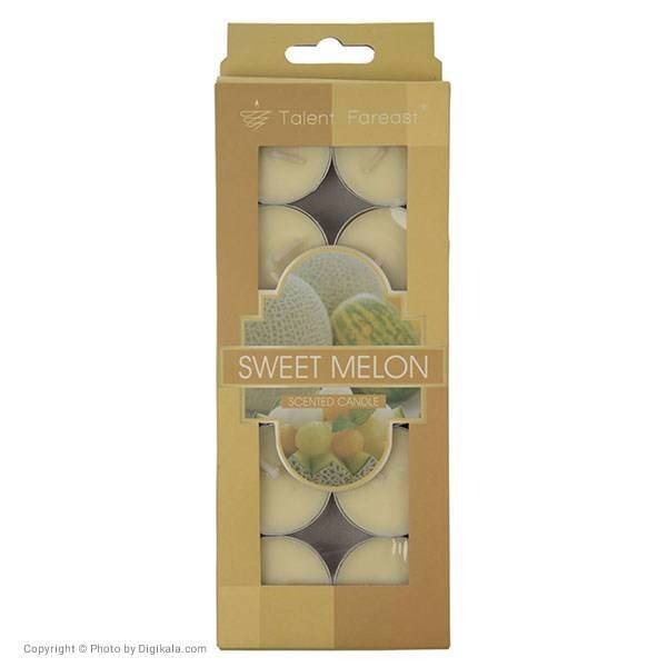 شمع وارمر تلنت فارست رایحه طالبی بسته 10 عددی، Talent Fareast Sweet Melon Candle Pack of 10