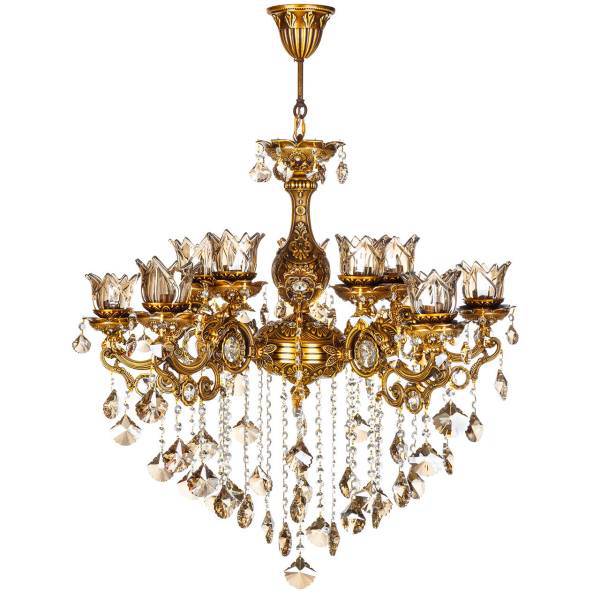 لوستر چشمه نور 10شعله کد S3520/5G، Cheshmeh Noor S3520/5G Tet Flames Chandelier