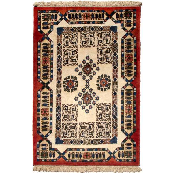 فرش دستباف یک و نیم متری یلمه نقشه پرسپولیس کد 8548، Persian Carpet Persepolis