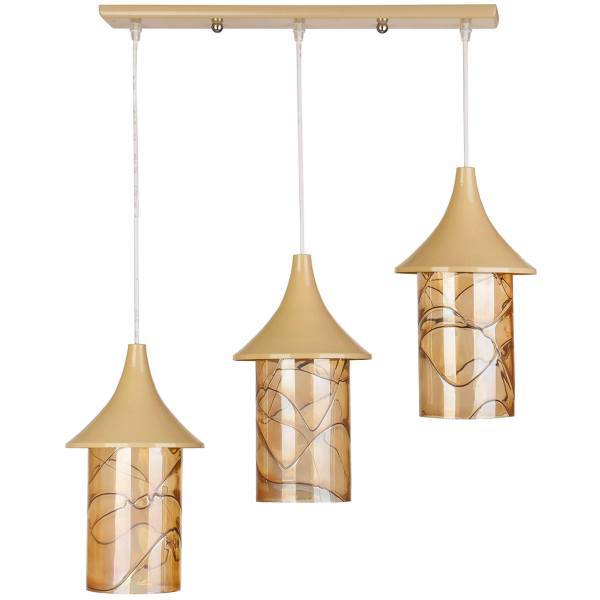 چراغ آویز چشمه نور 3 شعله کد G548/3H-CR، Cheshmeh Noor G548/3H-CR Three Flames Hanging Lamp