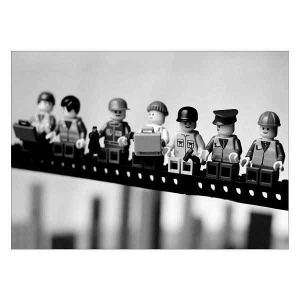 تابلو شاسی ونسونی طرح Lego Empire State Building Breakfast سایز 30x40 سانتی متر، Wensoni Lego Empire State Building Breakfast Chassis 40 x 30