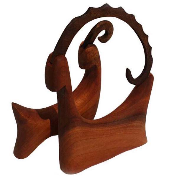 مجسمه چوبی مدل قوچ، Ram Wooden Statue