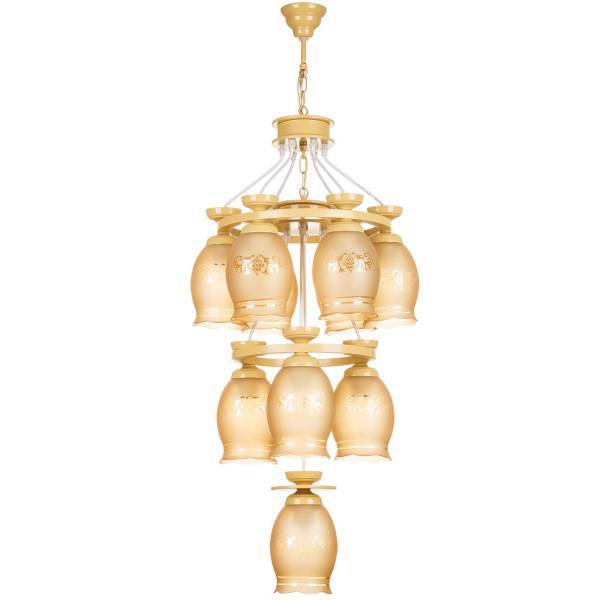 لوستر چشمه نور 10 شعله کد G559/6_3_1CR، Cheshmeh Noor G559/6_3_1CR Ten Flames Chandelier