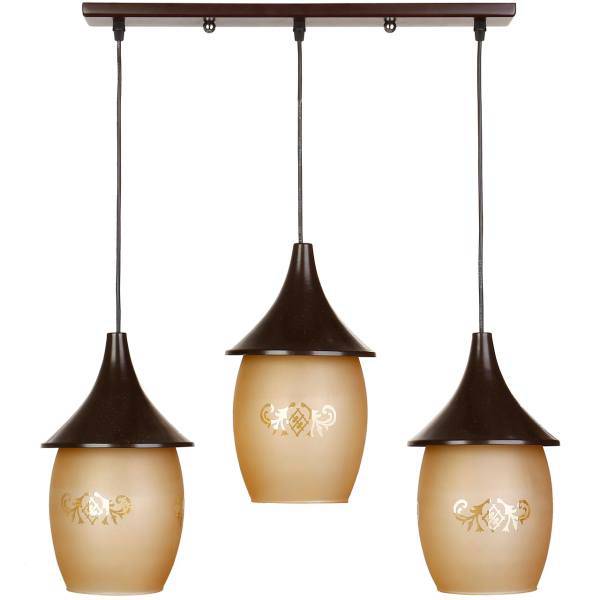 چراغ آویز چشمه نور 3 شعله کد G545/3H-BR، Cheshmeh Noor G545/3H-BR Three Flame Hanging Lamp