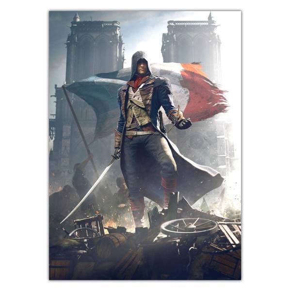 تابلو شاسی ونسونی طرح Assassins Creed Unity سایز 70 × 50، Wensoni Assassins Creed Unity Chassis Size 50 x 70