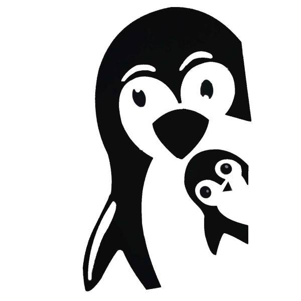 استیکرچوبی دکوپدیده مدل دالی پنگوئن، DecoPadideh Dolly Penguin Sticker