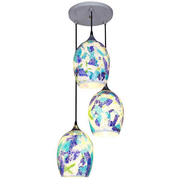 چراغ آویز چشمه نور 3 شعله کد 1277/3H-GR، Cheshmeh Noor 1277/3H-GR Three Branch Hanging Lamp