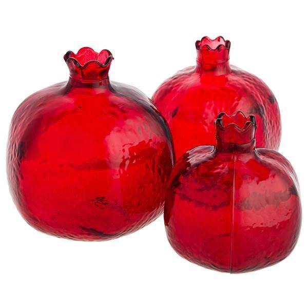 مجموعه تزئینی Zan Nar Biblo مدل انار کد PRS-123 بسته 3 عددی، Zan Nar Biblo Pomegranate PRS-123 3 Pieces Decorative Set