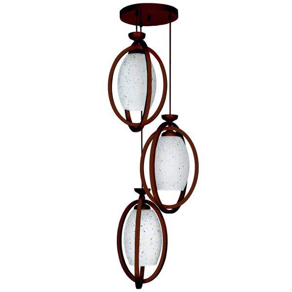 چراغ آویز چشمه نور 3 شعله کد G539/3H-BR، Cheshmeh Noor G539/3H-BR Three Branch Hanging Lamp